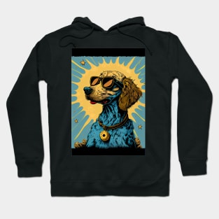 Groovy psychedelic dog with sunglasses Hoodie